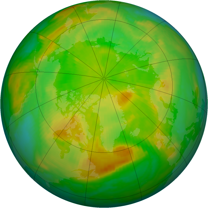 Arctic ozone map for 05 June 2000
